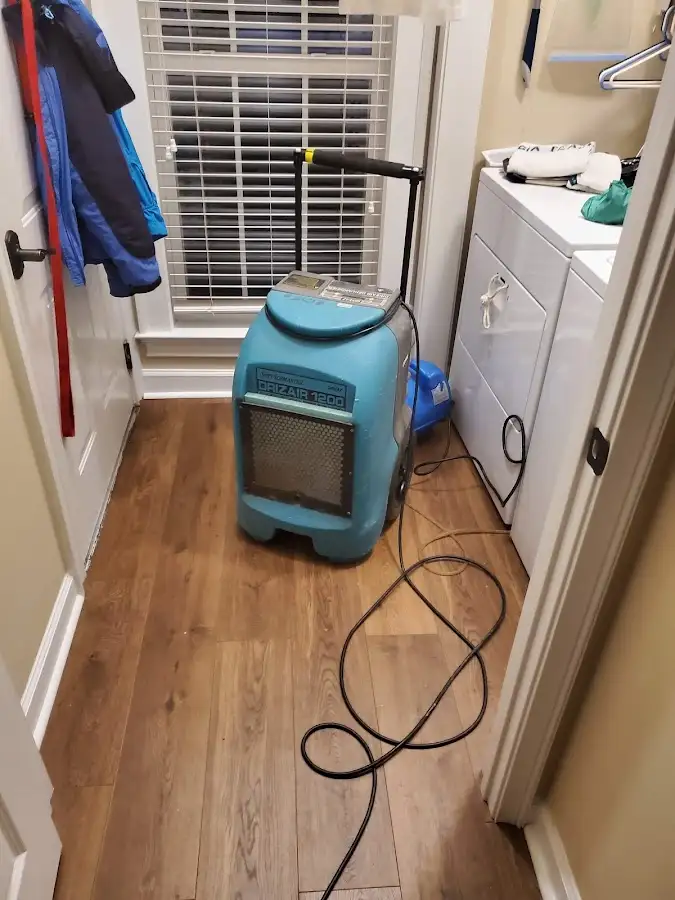 Commercial dehumidifier deployed for Flood Damage Cleanup in West Caldwell